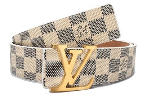 louis vuitton white grey and gold belt